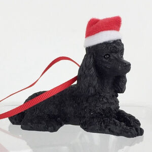 Sandicast Black Poodle Christmas Tree Ornament